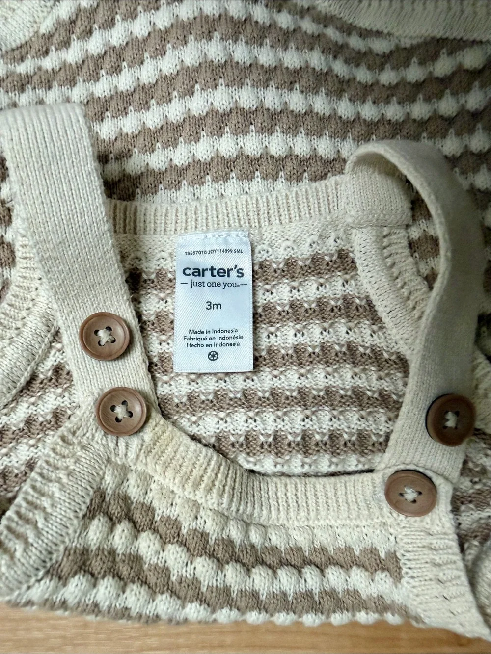 Carter's Just One You Knit Sweater Romper Neutral 3M